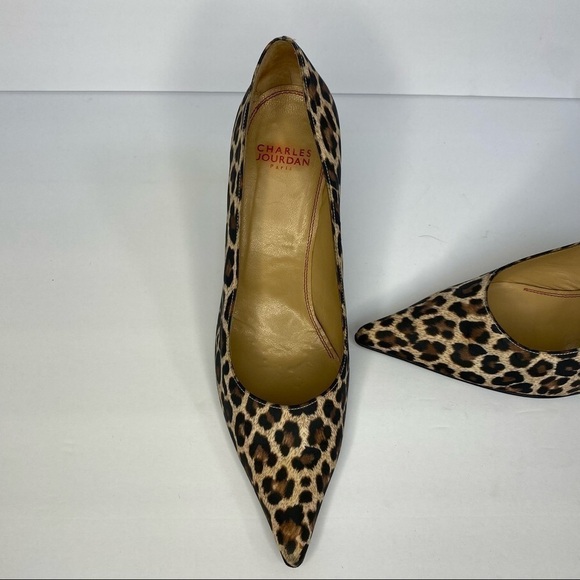 Charles Jourdan Cheetah Print Heels - Picture 2 of 7